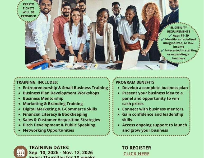 Free 10-Week Youth Entrepreneurship Program in Scarborough
